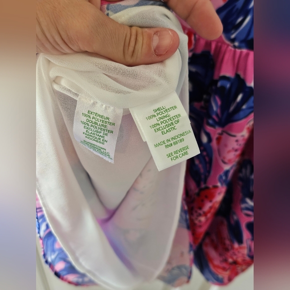 Lilly Pulitzer Arlie Dress Plumeria Pink in A Holidaze XS - Picture 5 of 6